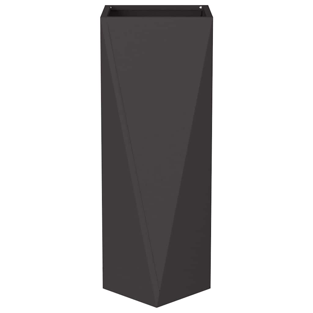 Jardinera 2 Uds. Negro 30 X 30 X 75 Cm Acero_5