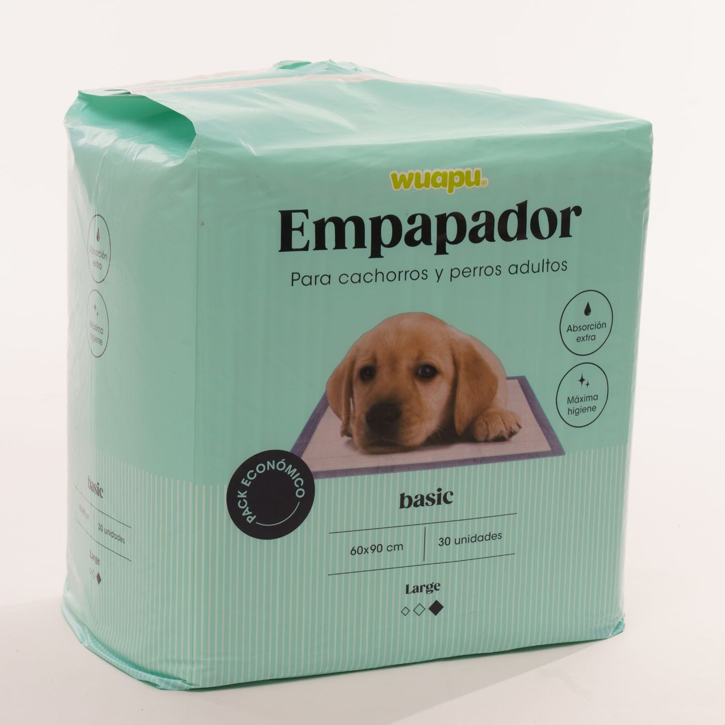 30 Empapadores Higiénicos Para Perro Wuapu, Gran Poder De Absorción. Talla L 60x90 Cm_0