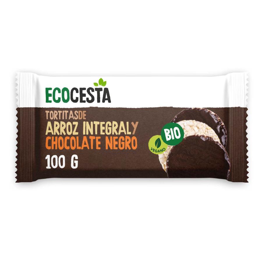 Bolinhos de Arroz com Chocolate Negro Biológico Ecocesta 100g (6 unidades)