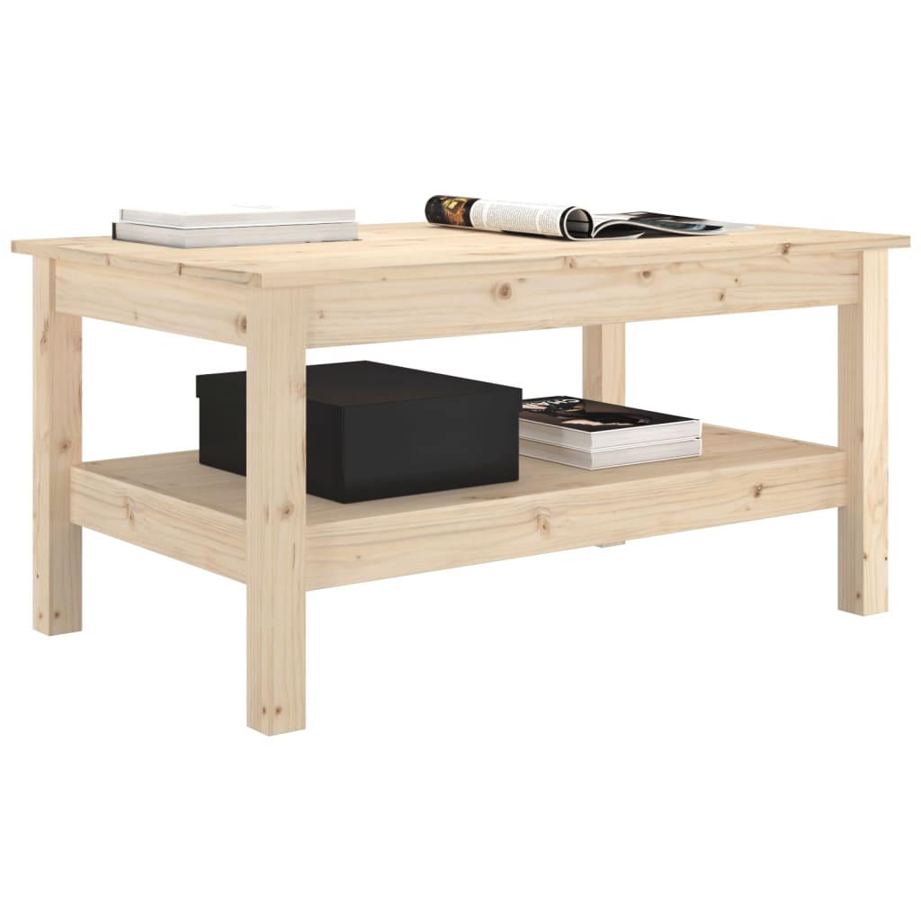 Mesa De Centro De Madera Maciza De Pino 80x50x40 Cm_4