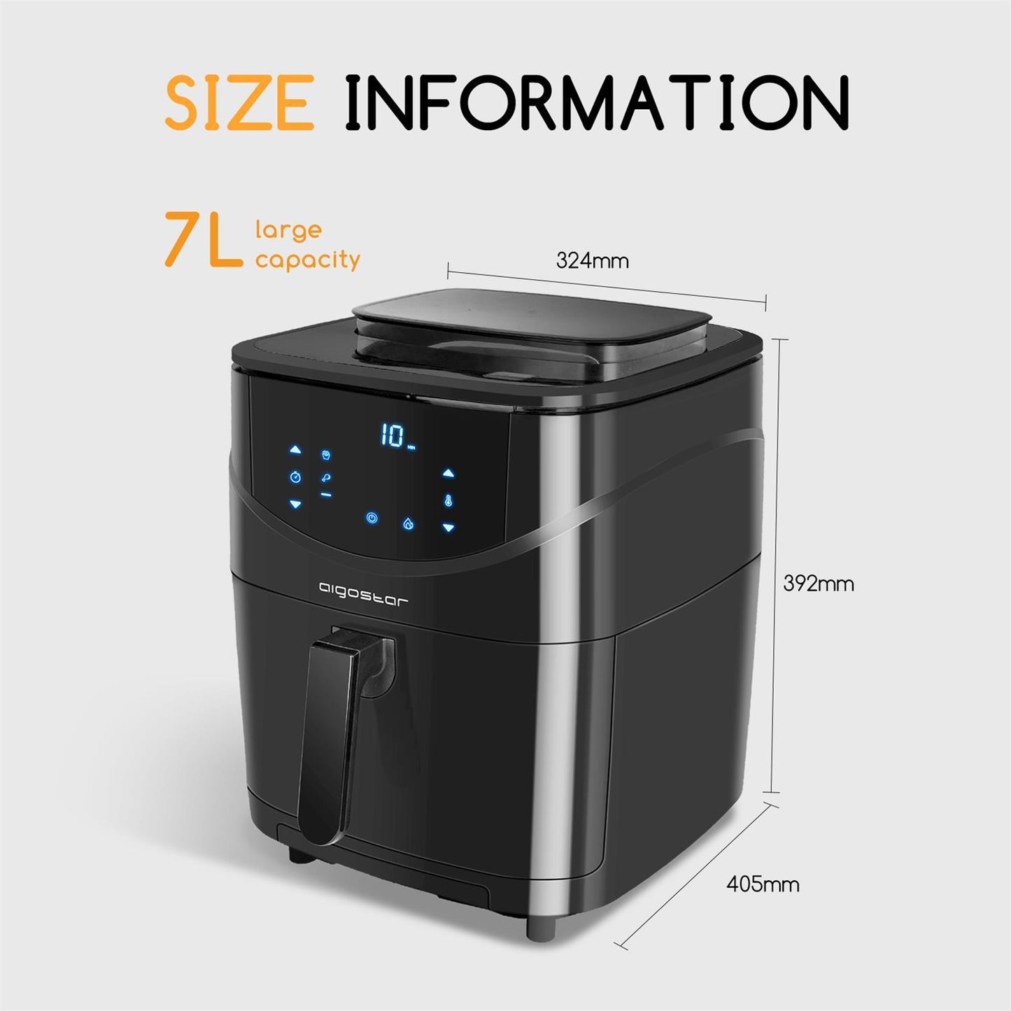 Fritadeira a ar Aigostar 7L + Vaporizador