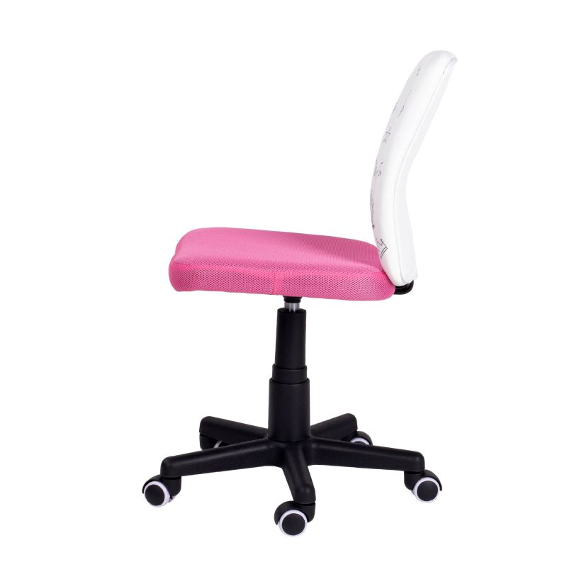 Silla De Estudio Infantil Píntame Malla, Rosa, 38,5cm X 77a85 X 39,6_5