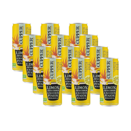 Embalagem x 12 Gengibre, Limão e Rooibos Soda Cupper 250 ml