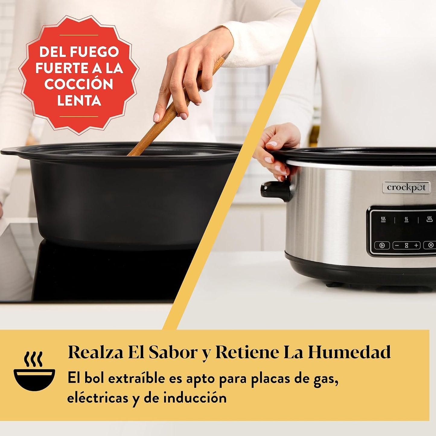 Panela elétrica digital Crockpot Sizzle & Stew 3,5L CSC111X