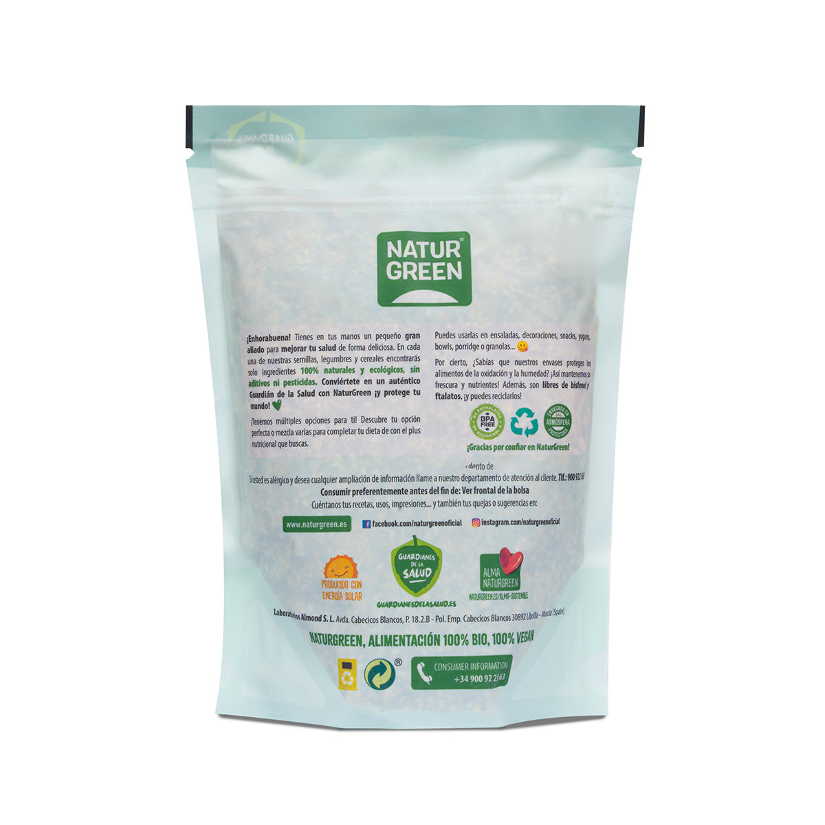 6 Mistura de Sementes para Salada, NaturGreen, 450g