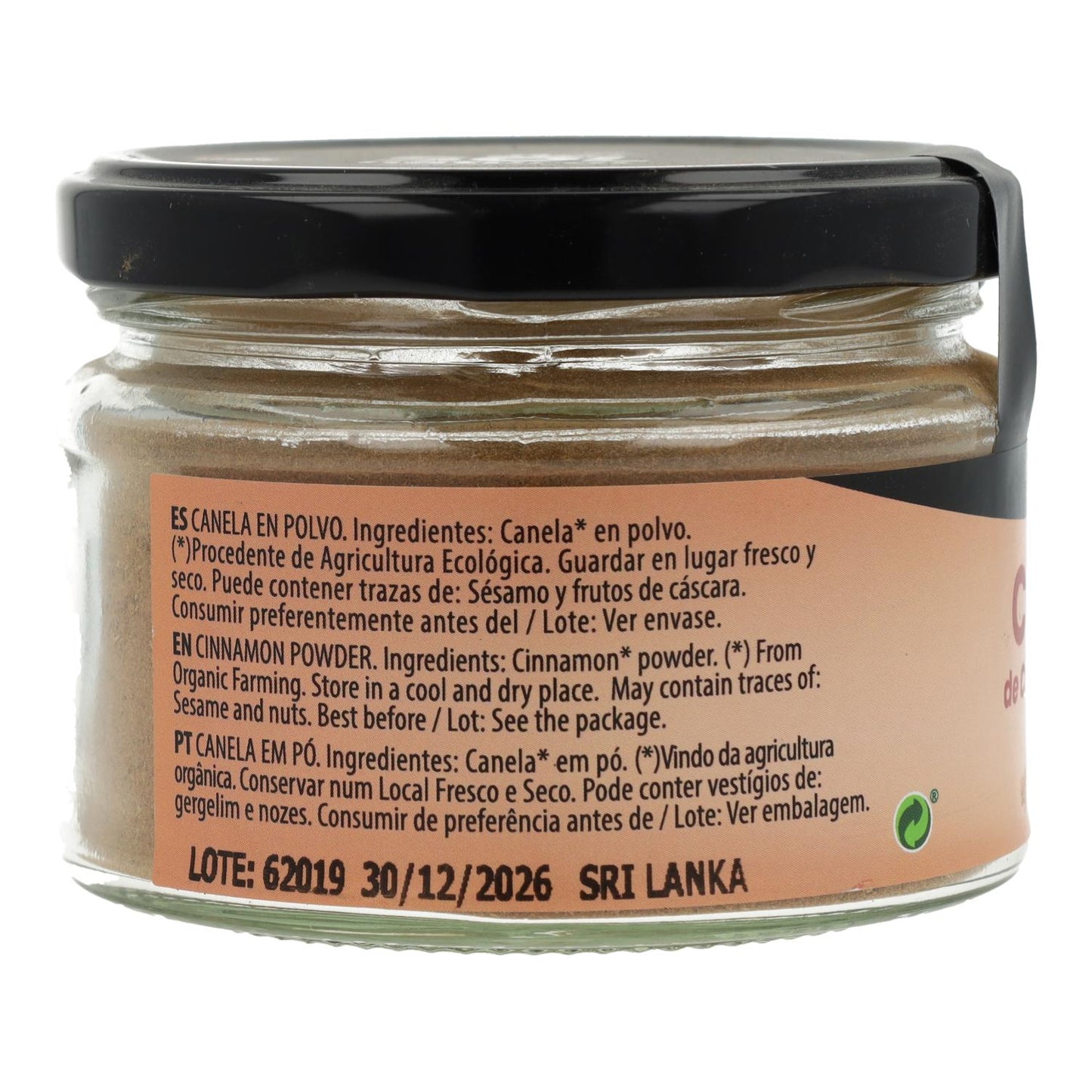 Canela em Pó Orgânica do Ceilão Sol Natural 100g