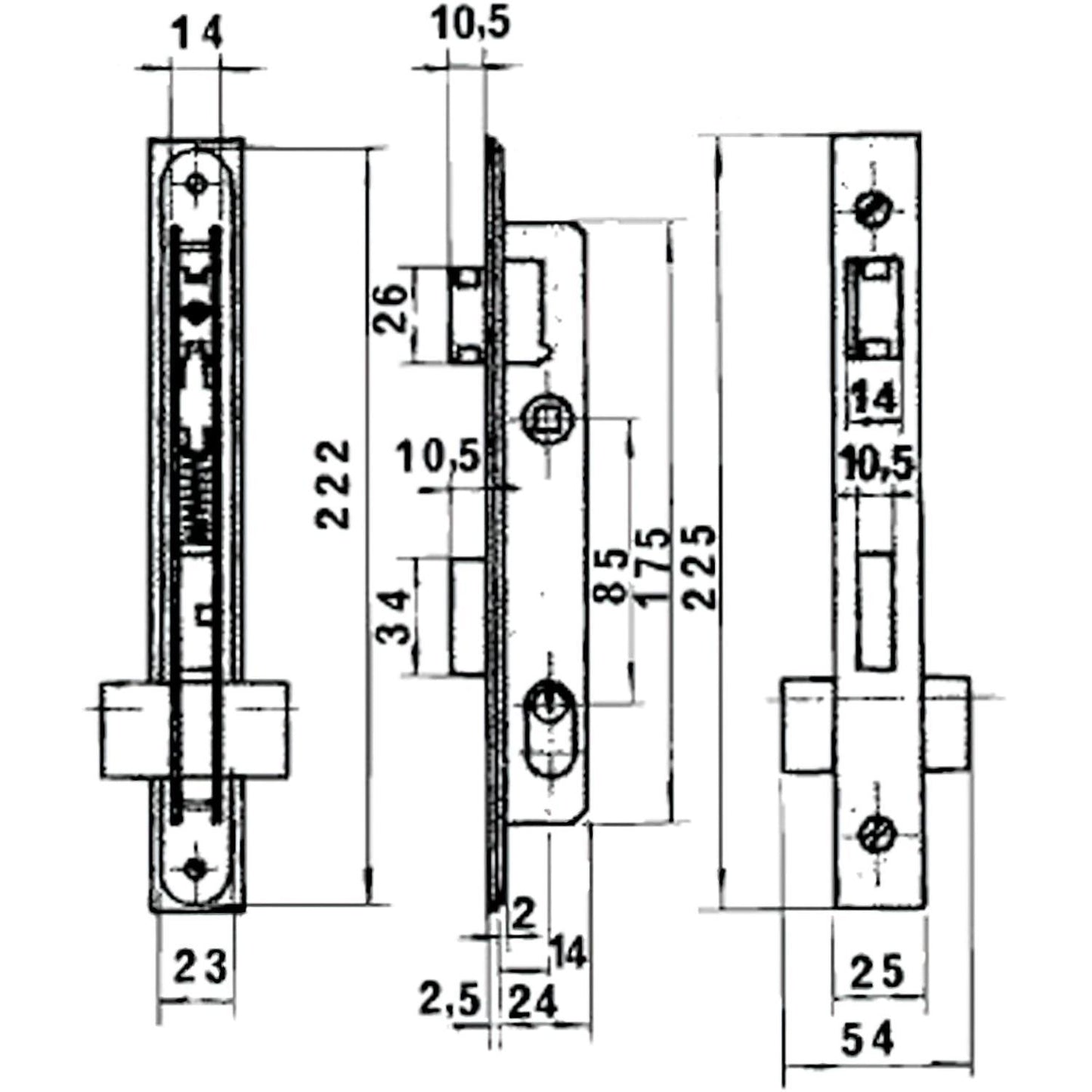 Cerradura 5550-14 Embutir