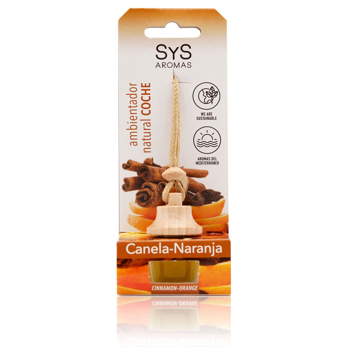 Ambientador Coche Canela Naranja SYS Aromas Style 7 ml | Aroma Cálido Especiado | Frescor Duradero | Bienestar_0