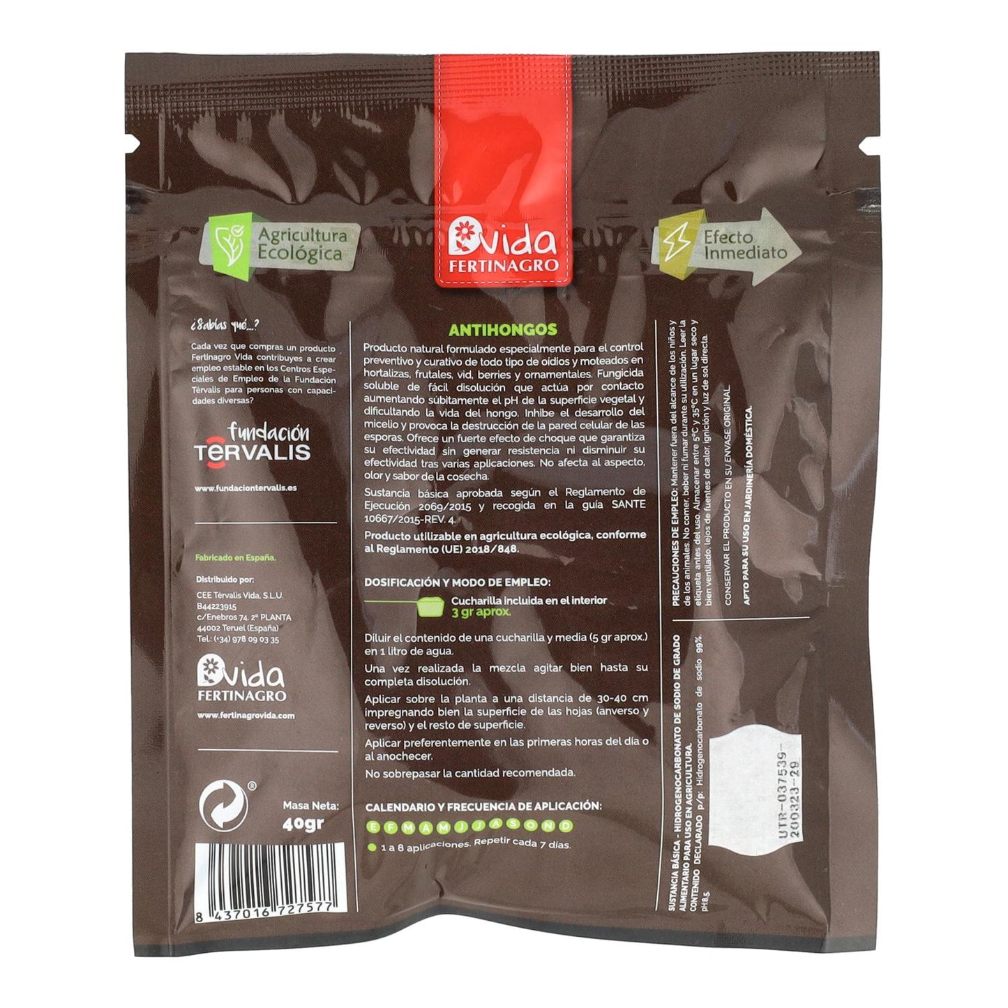 Fertinagro Antifúngico em Pó Orgânico Fungicida 40 g Oídio Manchado