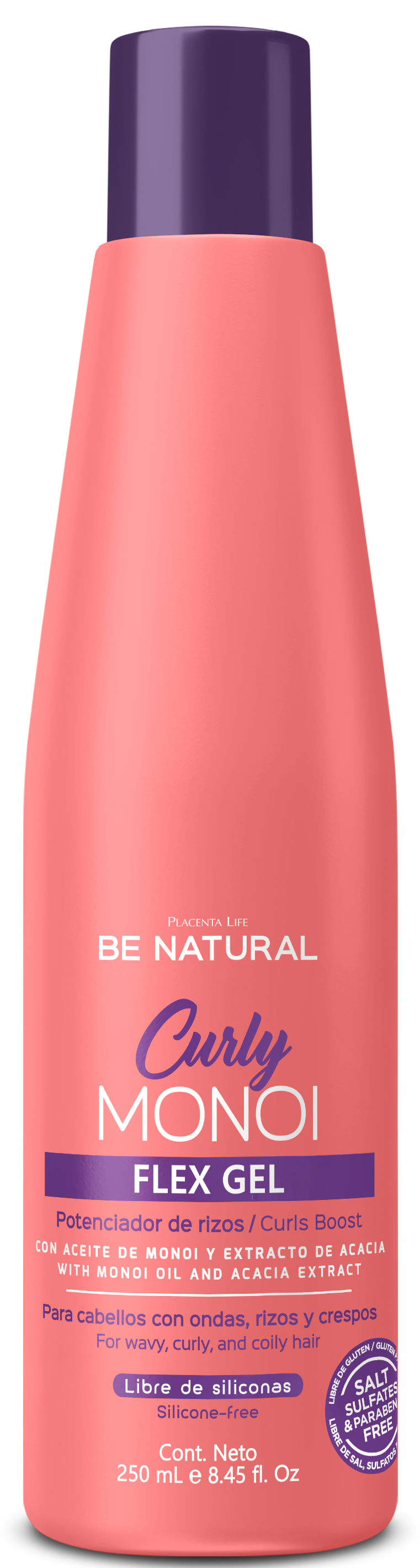 Placenta Life Be Natural Curly Monoi Flex Gel Frasco 250ml_0