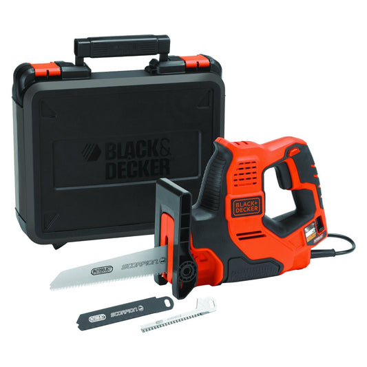 Serra Scorpion 500W AutoSelect + 3 lâminas e estojo Black+Decker RS890K-QS