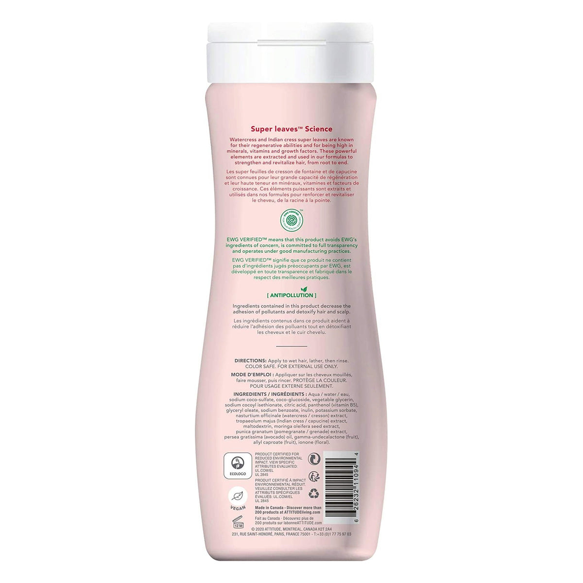 Champô Super Leaves Colorlast Attitude 473 ml