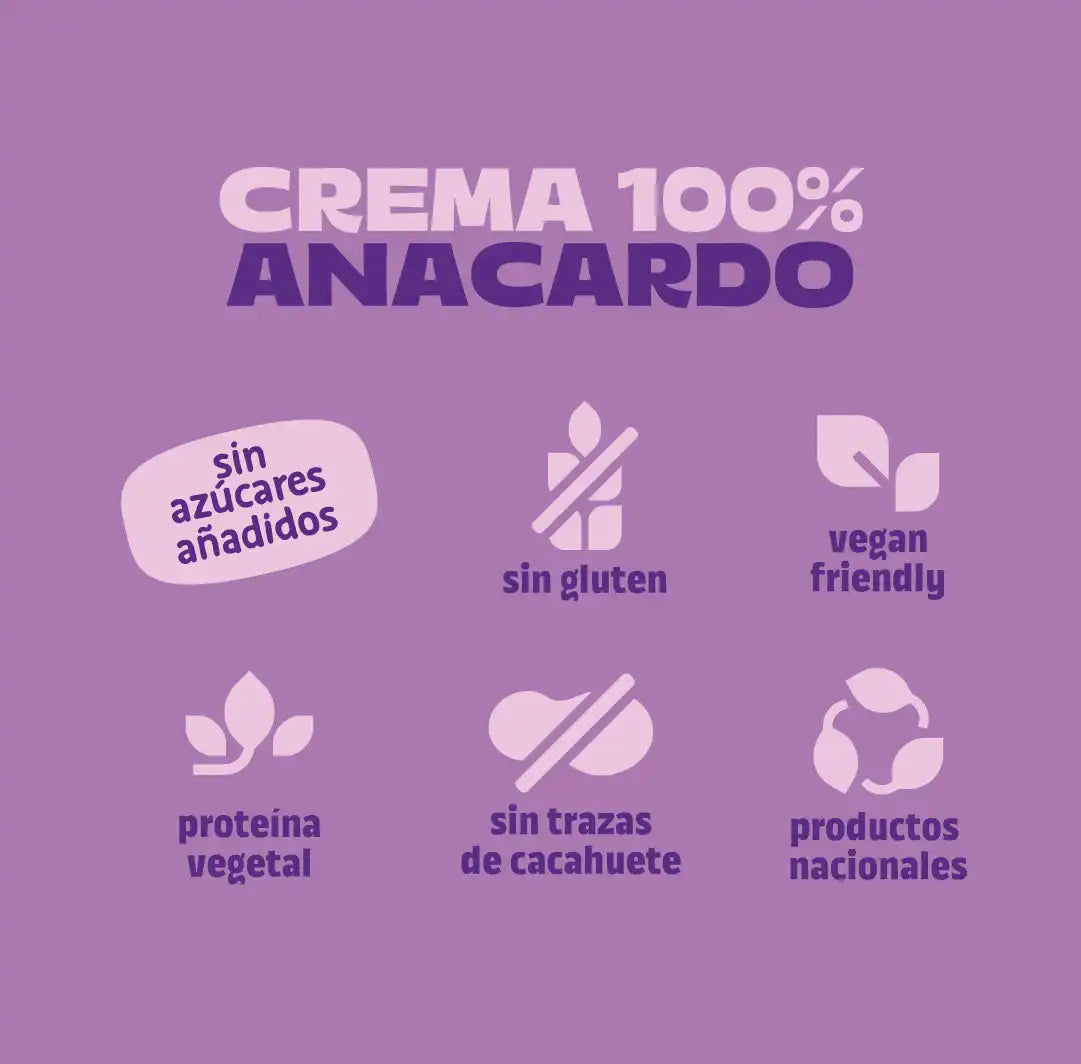 Pack crema 100% de anacardo 4 uds The Nut Club 720g_5