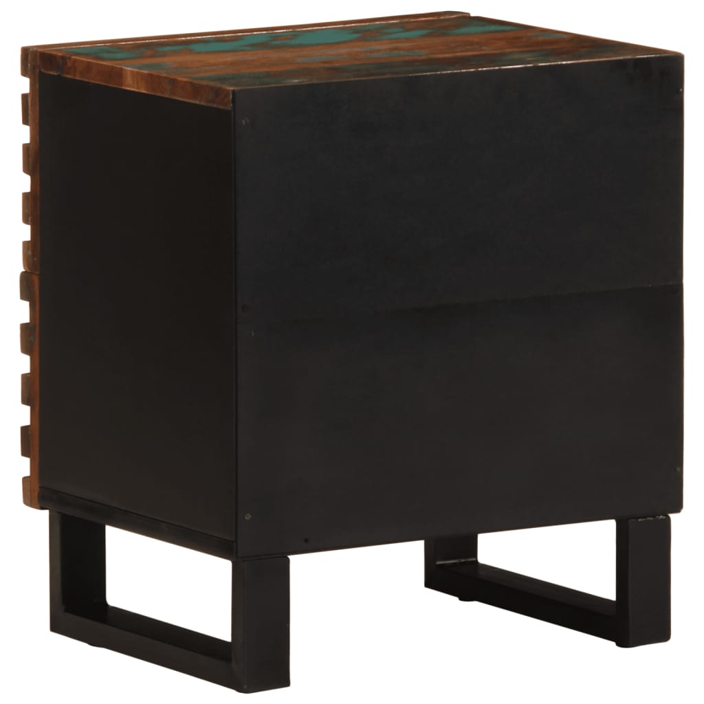 Mesitas De Noche 2 Uds De Madera Maciza Reciclada 40x34x46 Cm_4