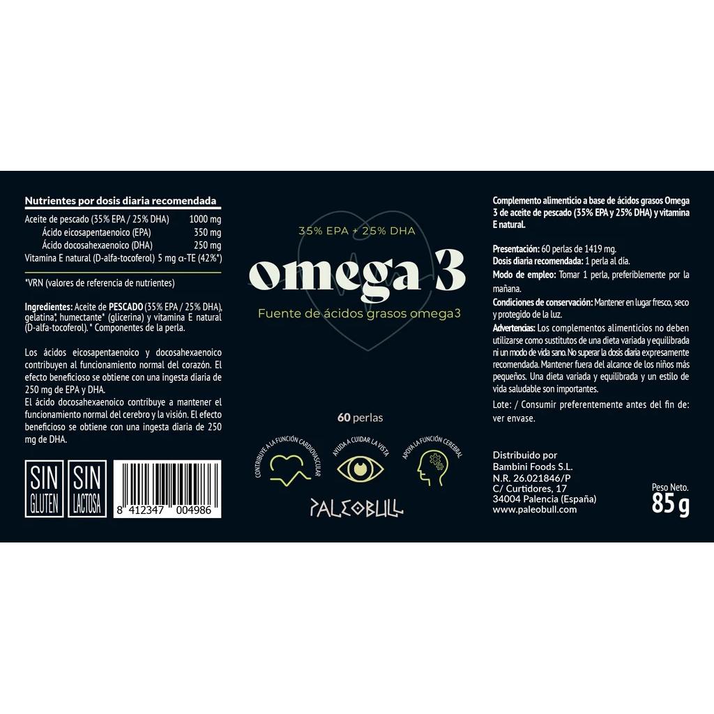 60 Pérolas Paleobull Ómega 3 85 g