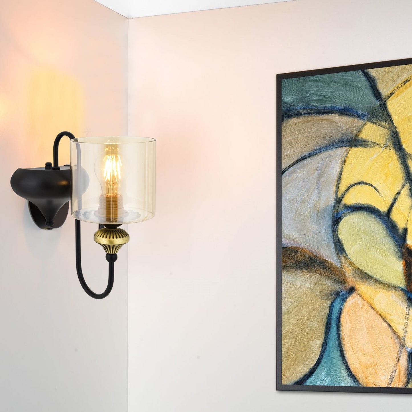 Aplique De Pared, Metal , Negro vintage, 22x14x18, Casquillo 1 X E 27 Max 60 W_1