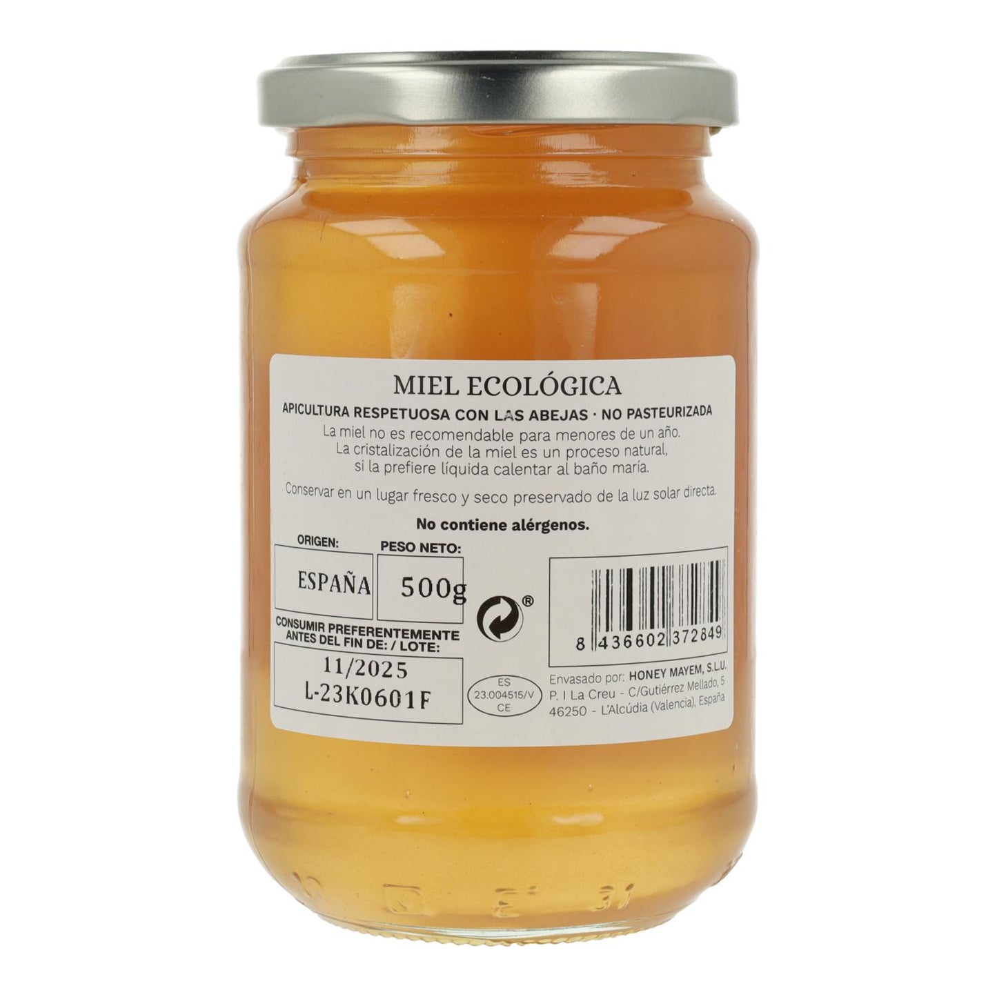Mel biológico de flor de laranjeira Mayem 500 g