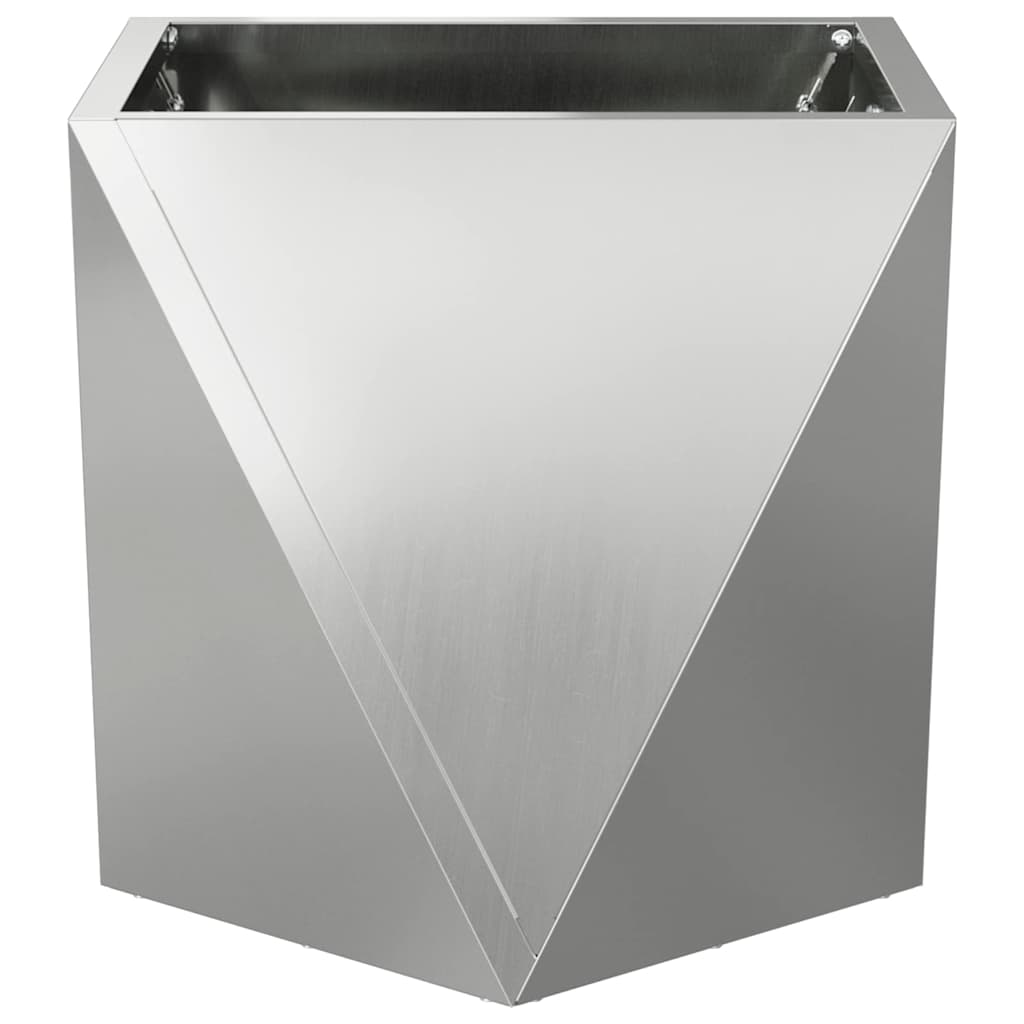 Jardinera 2 Uds. Plateado 30 X 30 X 30 Cm Acero Galvanizado_5