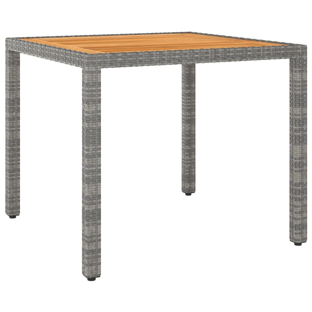 Vidaxl Juego De Comedor De Jardín 5 Piezas Ratán Sintético Gris_5