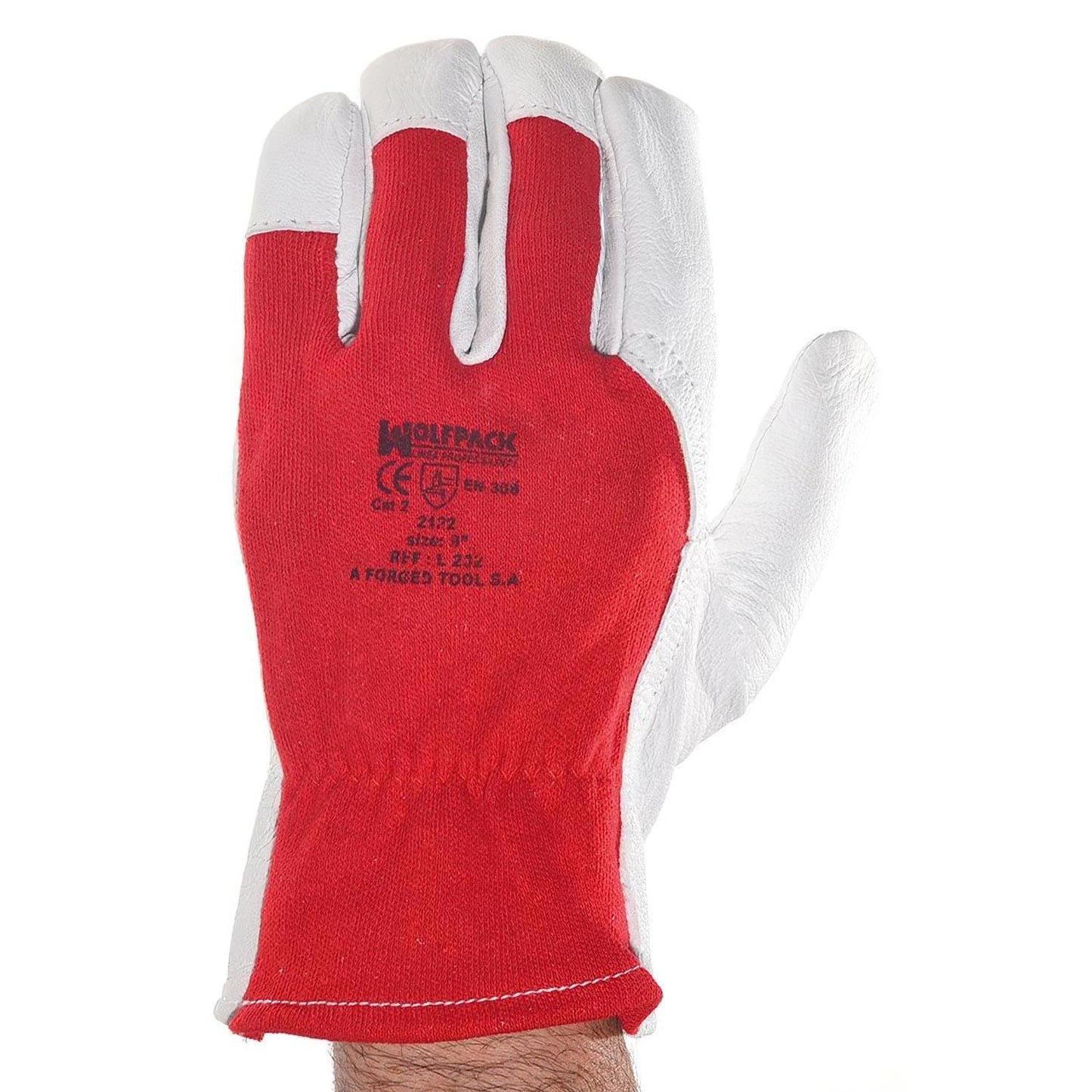 Guantes Piel / Lona Con Colgador 8 (par)