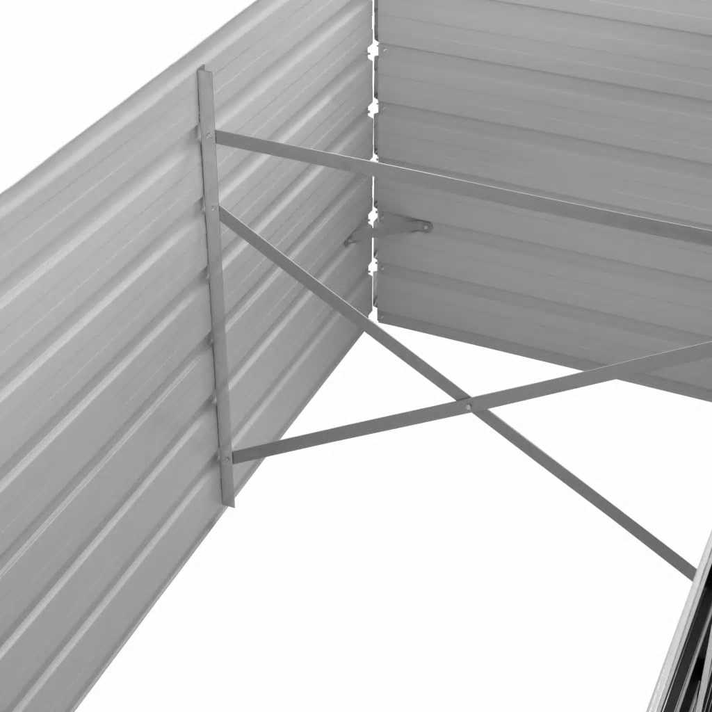 Arriate De Acero Galvanizado Gris Antracita 240x80x45 Cm_5