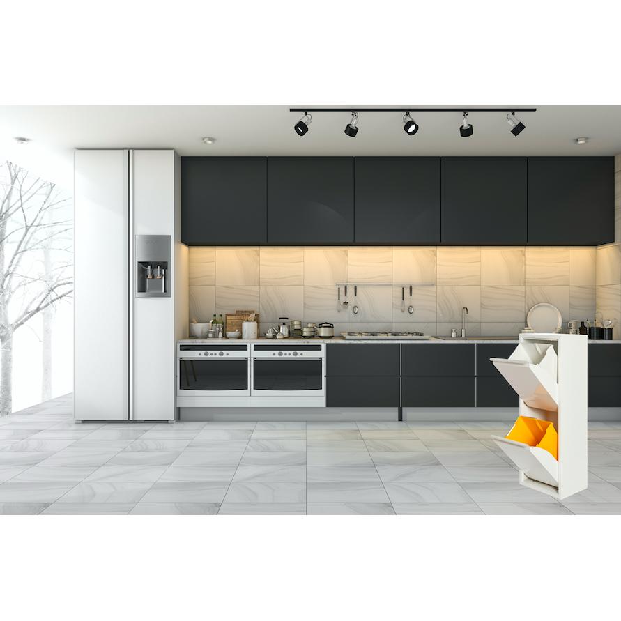 Armário de reciclagem metálico PAT 2 Branco