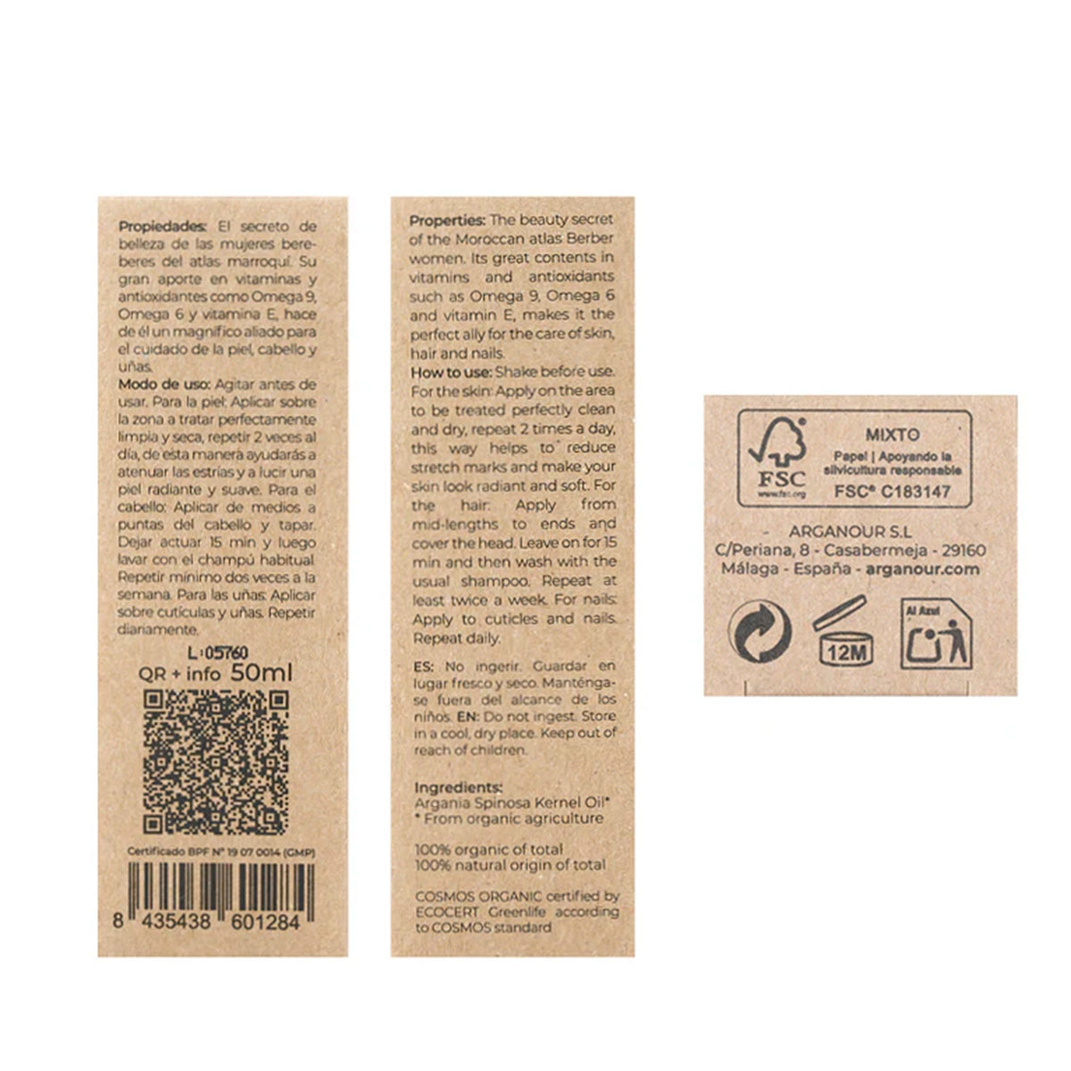 Óleo de Argão Biológico 100% Arganour 50ml