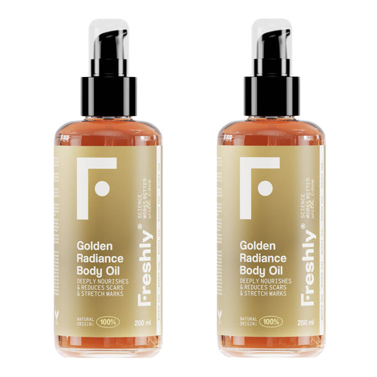 Embalagem de 2x Óleo Corporal Golden Radiance Freshly 200ml