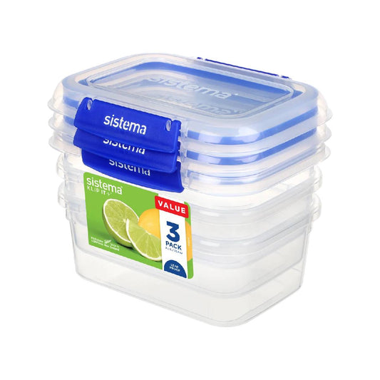 Pack de recipientes herméticos Klip It+ System 3x1 l