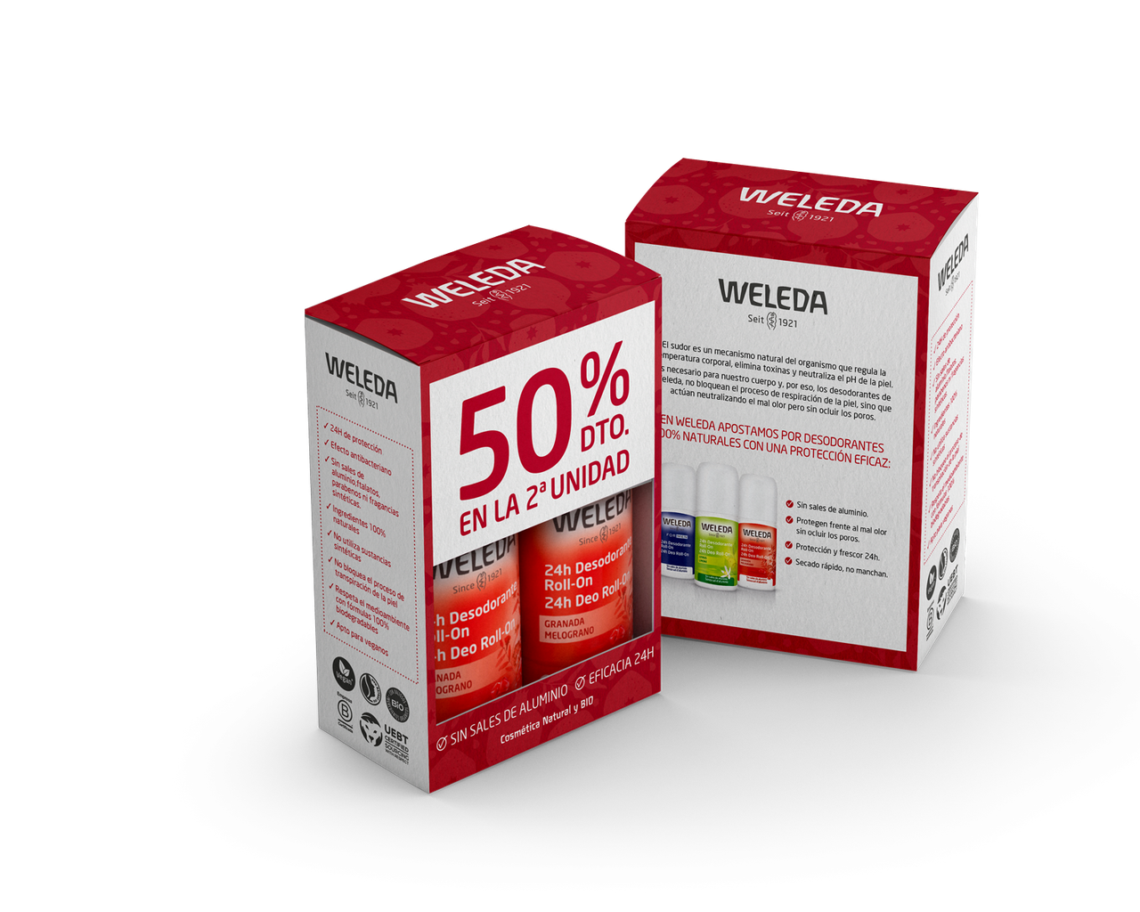 Desodorizante Roll-on Duplo Romã 50ml Weleda