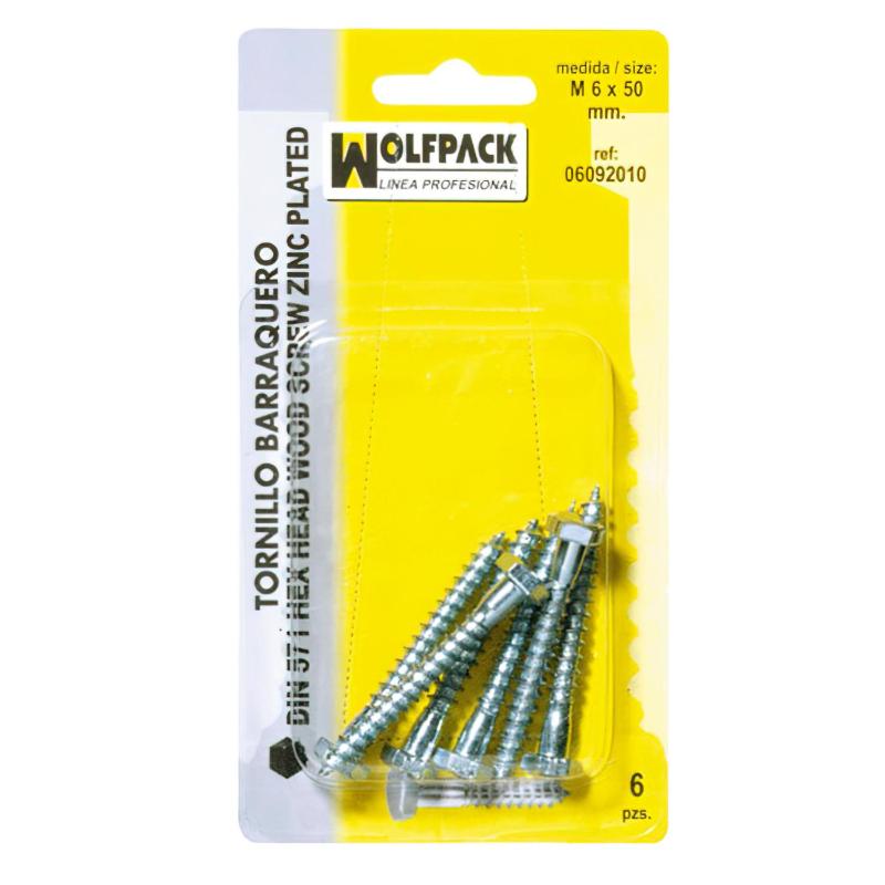 Tirafondo Barraquero Din571 8x70 Mm. (5 Piezas)