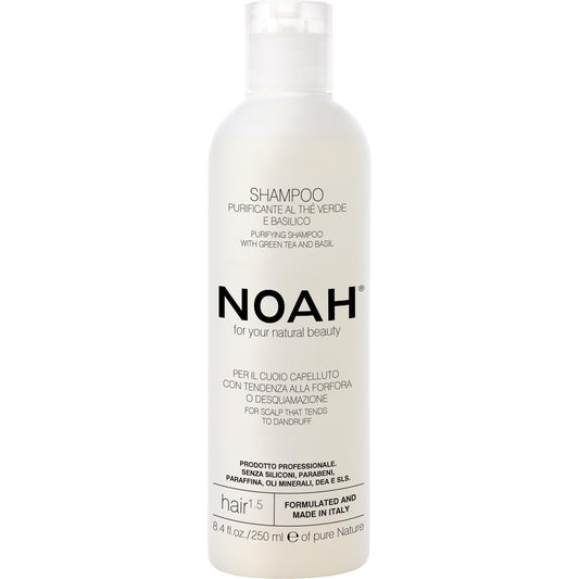 Champô purificante com chá verde e manjericão 1,5 Noah 250 ml