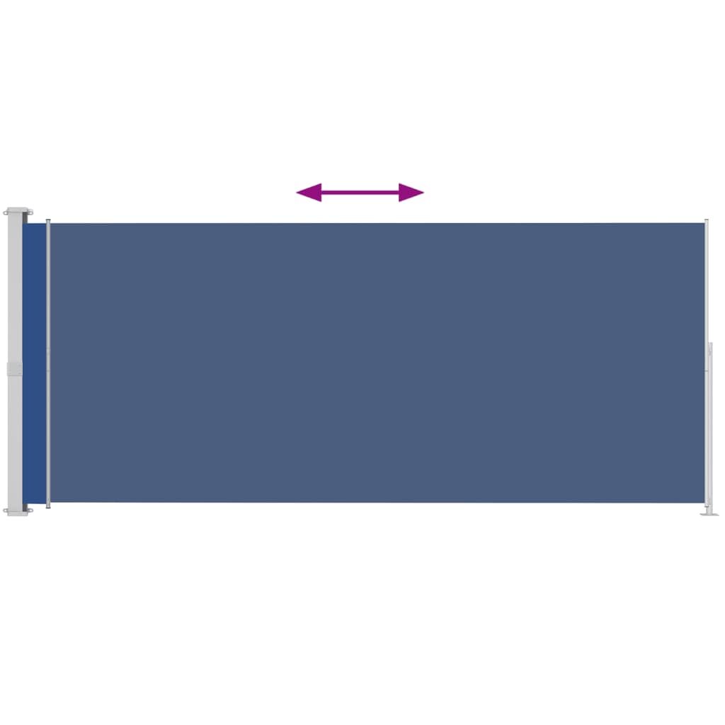 Vidaxl Toldo Lateral Retráctil Para Patio Azul 220x500 Cm_4