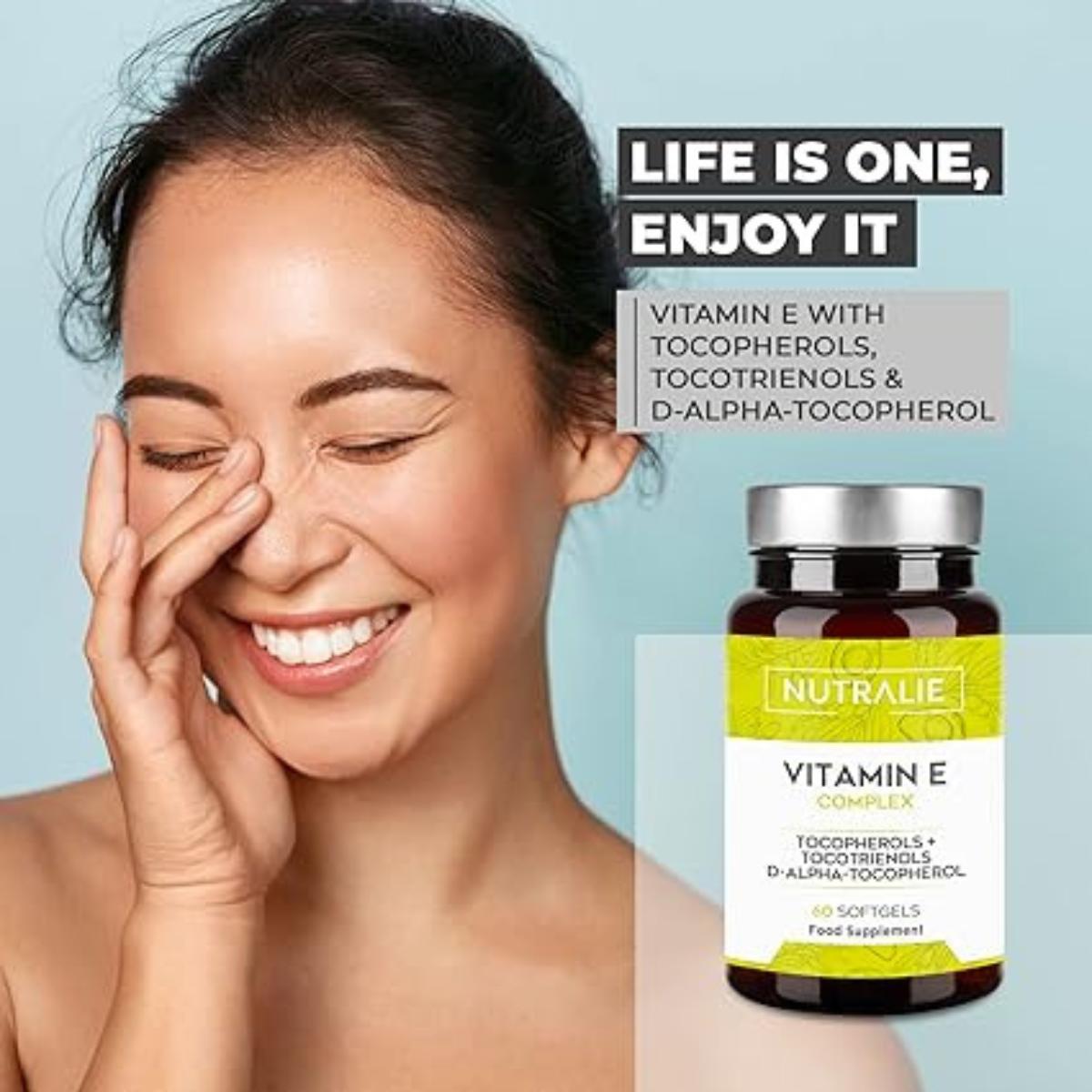Nutralie Complexo de Vitamina E com Tocotrienóis e Tocoferóis 60 Cápsulas