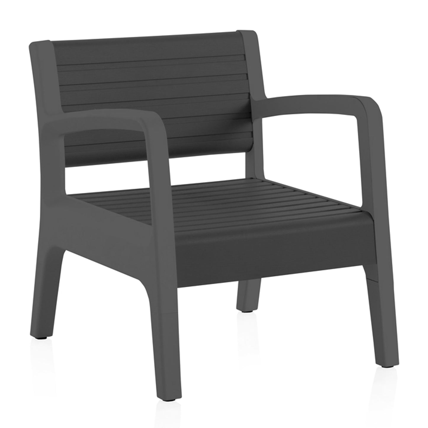 Set Valencia Muebles De Salon Exterior - Conjunto Muebles Jardin Exterior 4 Plazas | Fabricado En España Con Materiales Reciclados - Color Grafito_5