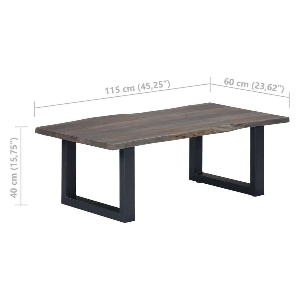 Mesa De Centro Borde Natural Acacia Maciza Gris 115x60x40 Cm_4
