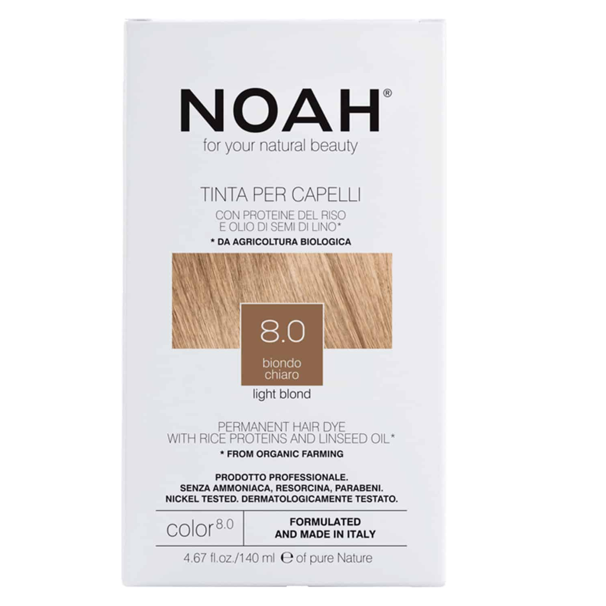 Noah Tinta para Cabelo Loiro Claro 140 ml (8.0)