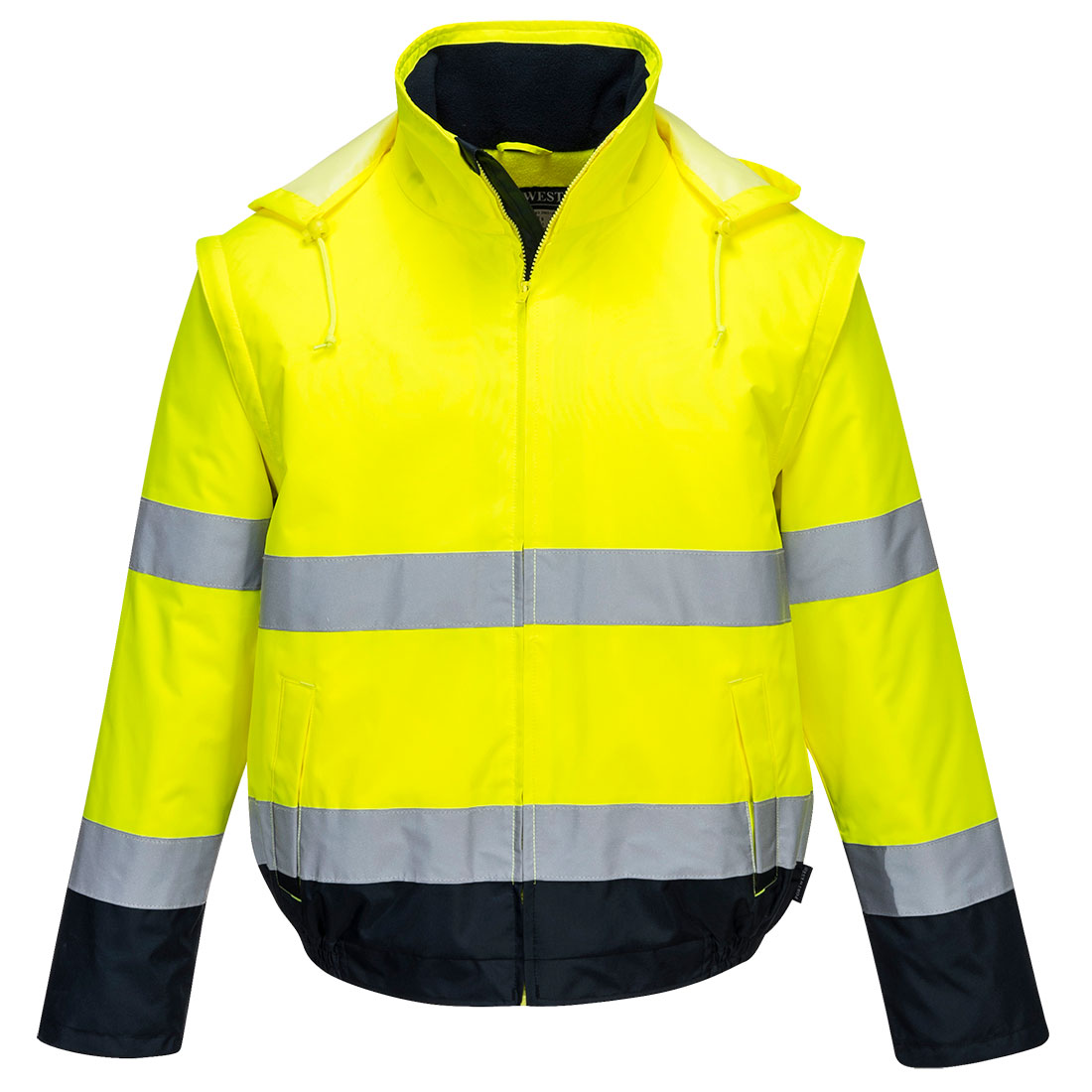 Cazadora 2 En 1 De Alta Visibilidad Contrast Essential Lite / Xxl / Amarillo-marino_0