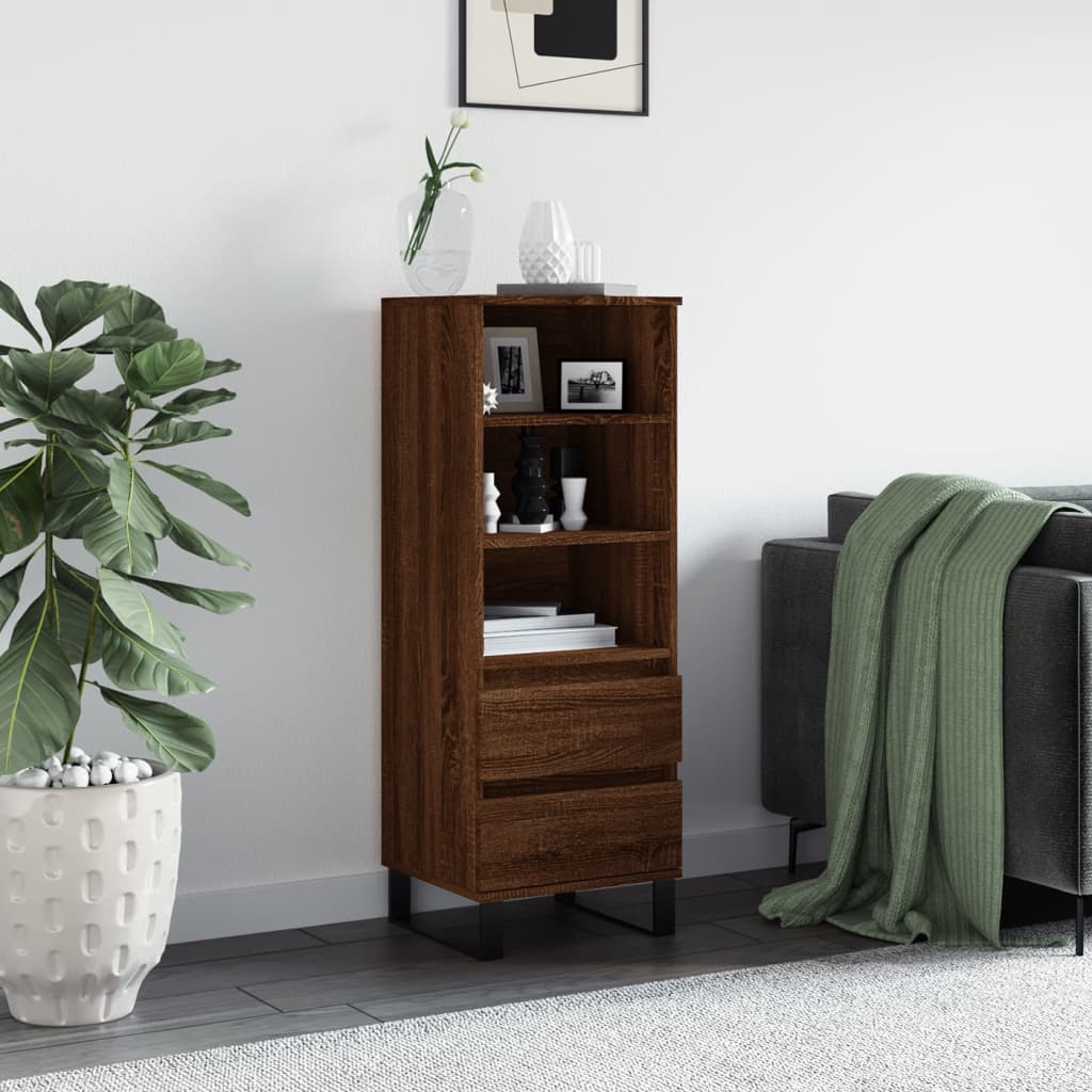 Aparador Alto Madera Contrachapada Roble Marrón 40x36x110 Cm / Vetonek_5