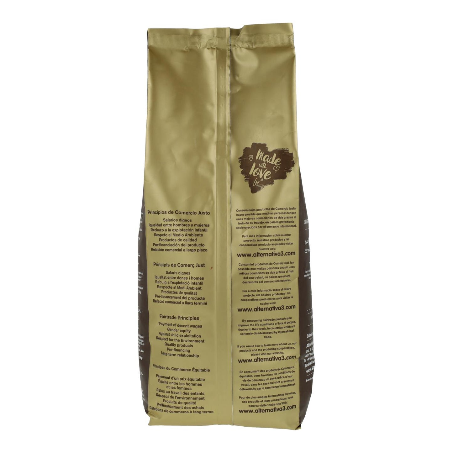 Grãos de café alternativos biológicos colombianos 100% arábica 1kg