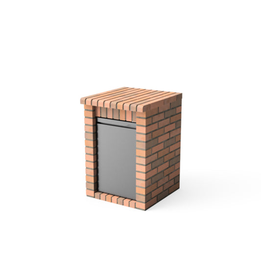 Banco módulo 61 Volterra com portas em terracota, Movelar