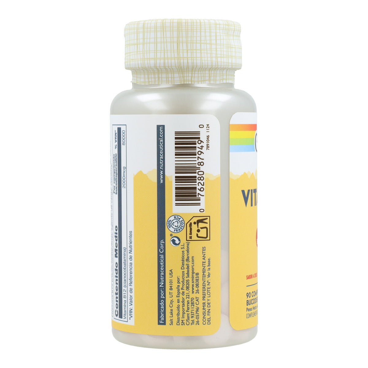 Solaray Vitamina B-12 2000 mcg 90 comprimidos
