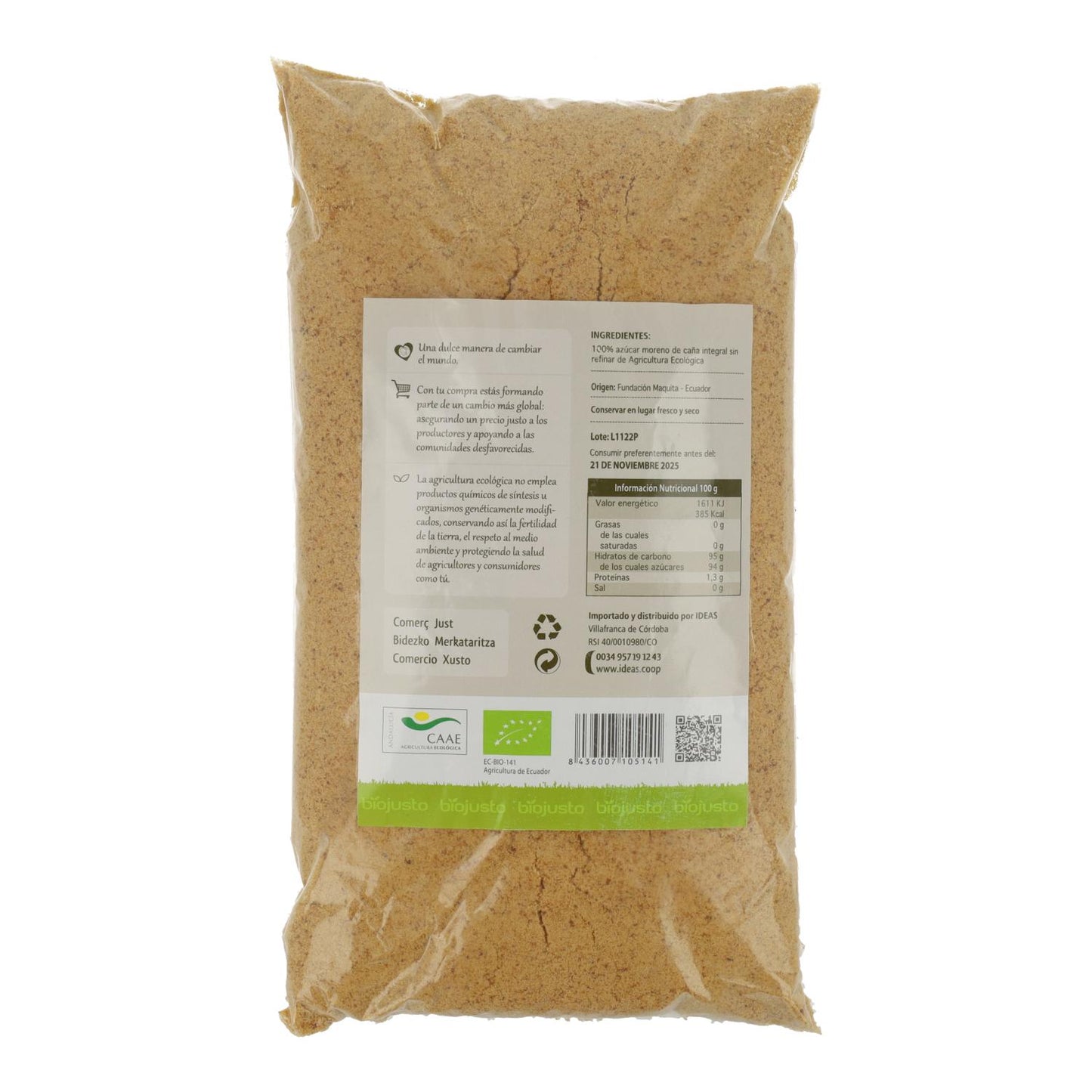 BIO Panela açúcar mascavado integral Ideias 1Kg