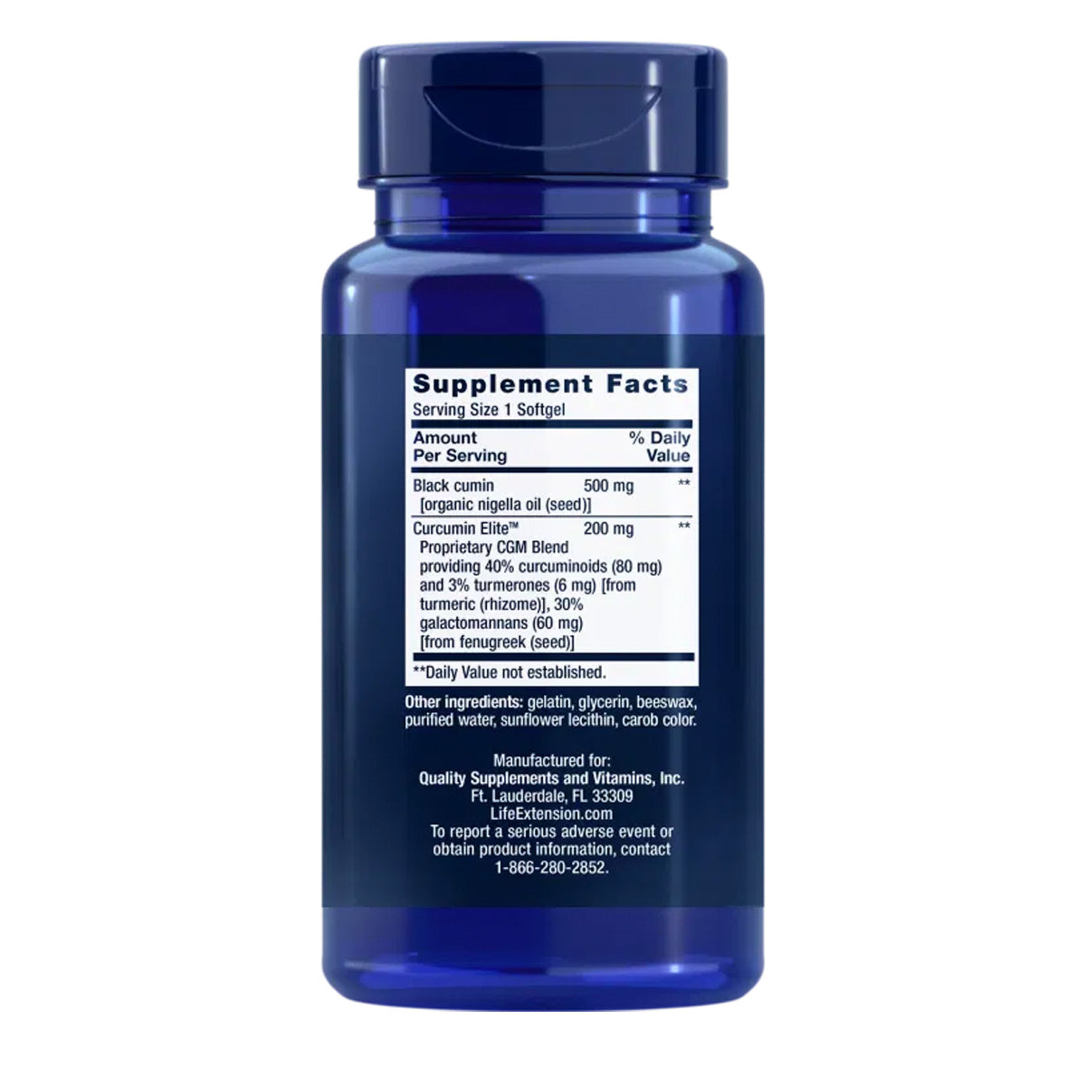 Extrato de curcuma Curcumin EliteTM, Life Extension 60 cápsulas