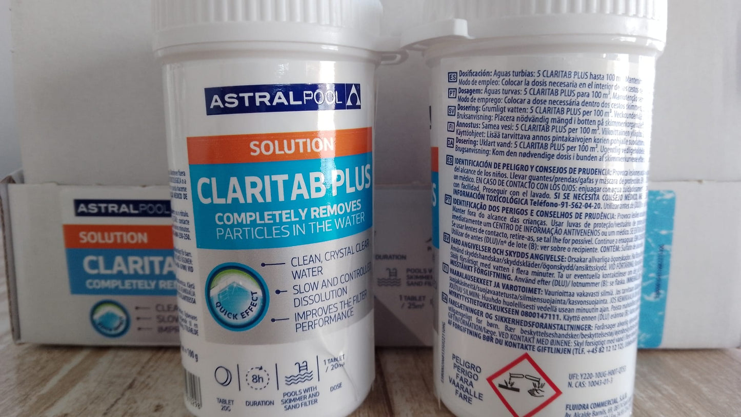 Astralpool Claritab - 2 Botes - Doble Acción: “coagulante” Y “floculante”, Para Un Tratamiento De Choque Que Devuelve La Claridad Y Transparencia Del_1