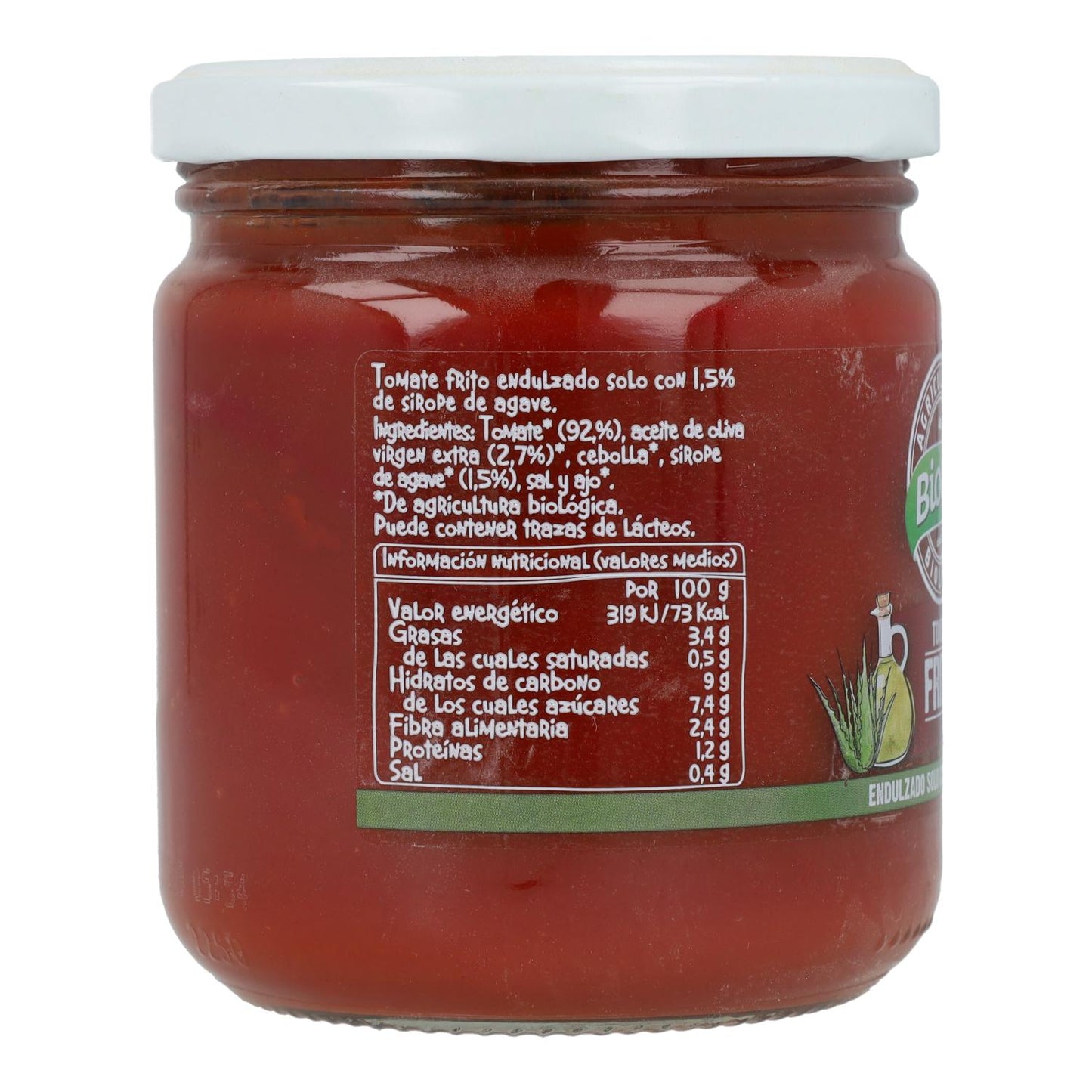 Tomates fritos biológicos caseiros adoçados com Agave Biocop 350 g