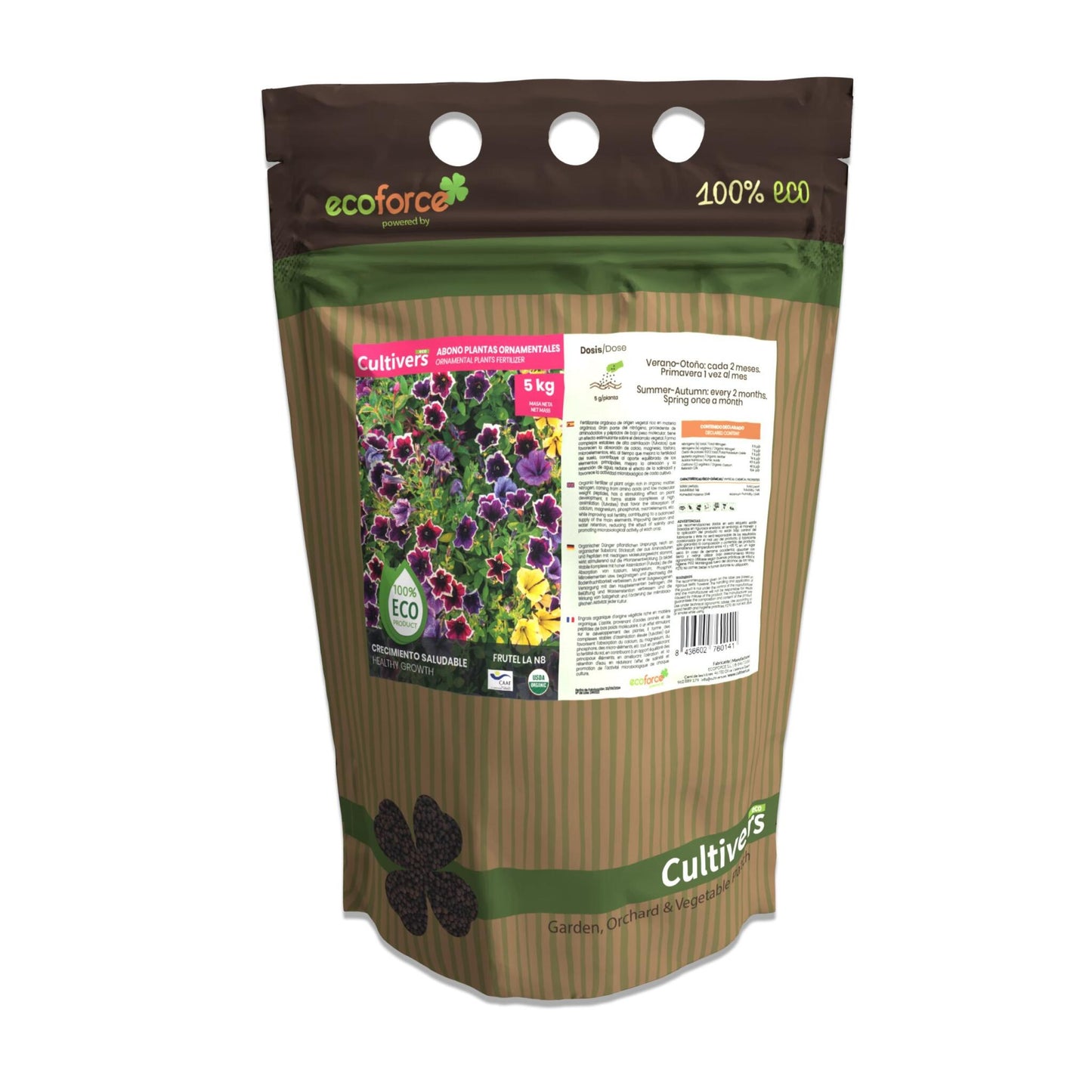 Abono Plantas Ornamentales Ecológico Cultivers 2x5kg_2