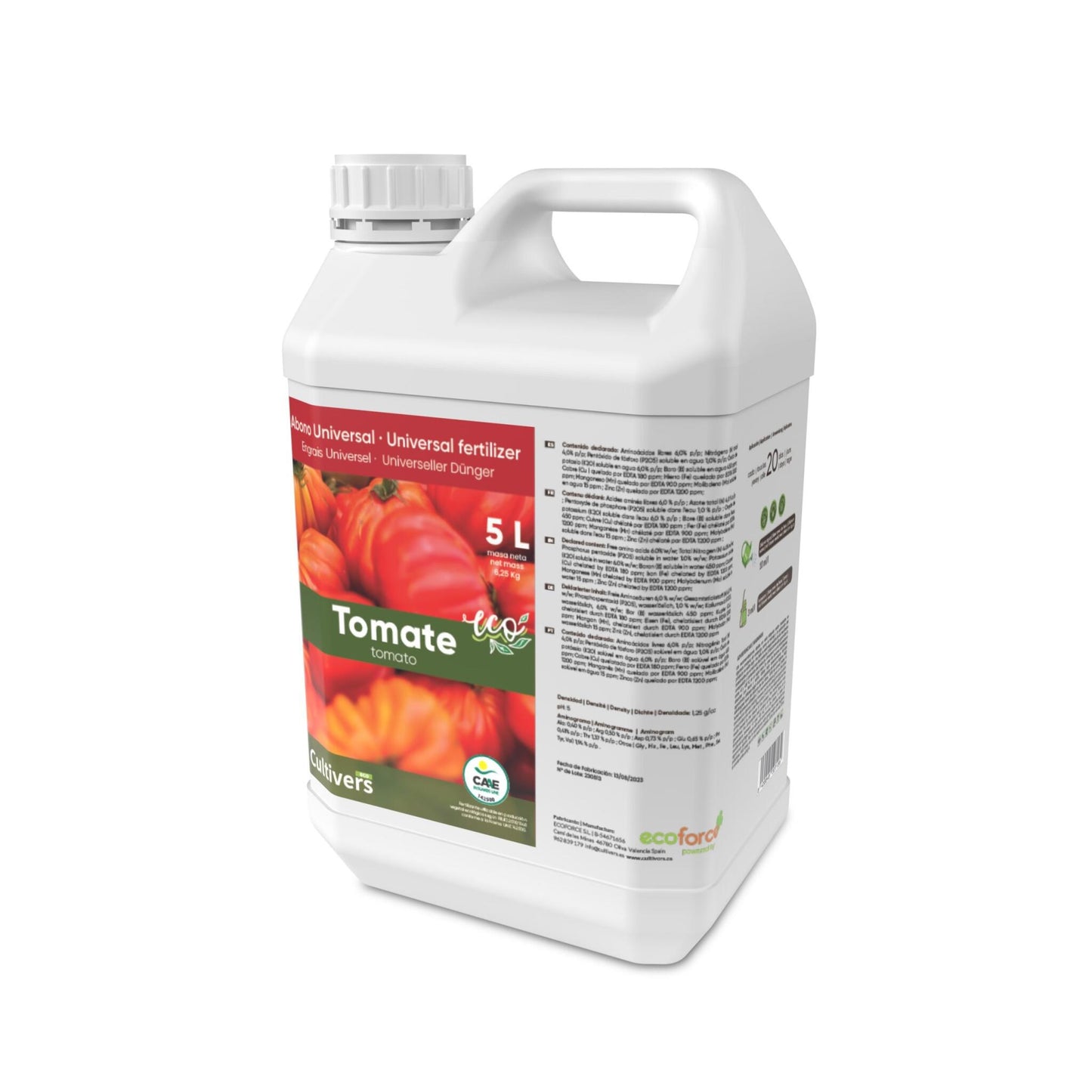 Abono Tomates Líquido Ecológico Cultivers 2x1l_2