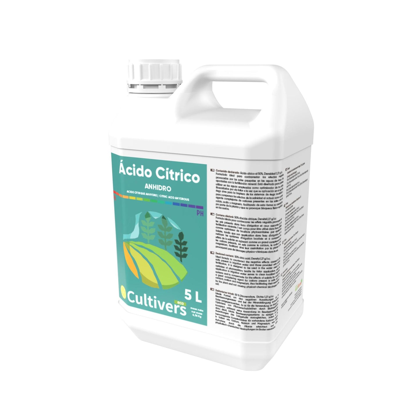 Ácido Cítrico Anhidro Líquido Cultivers 1 L_1