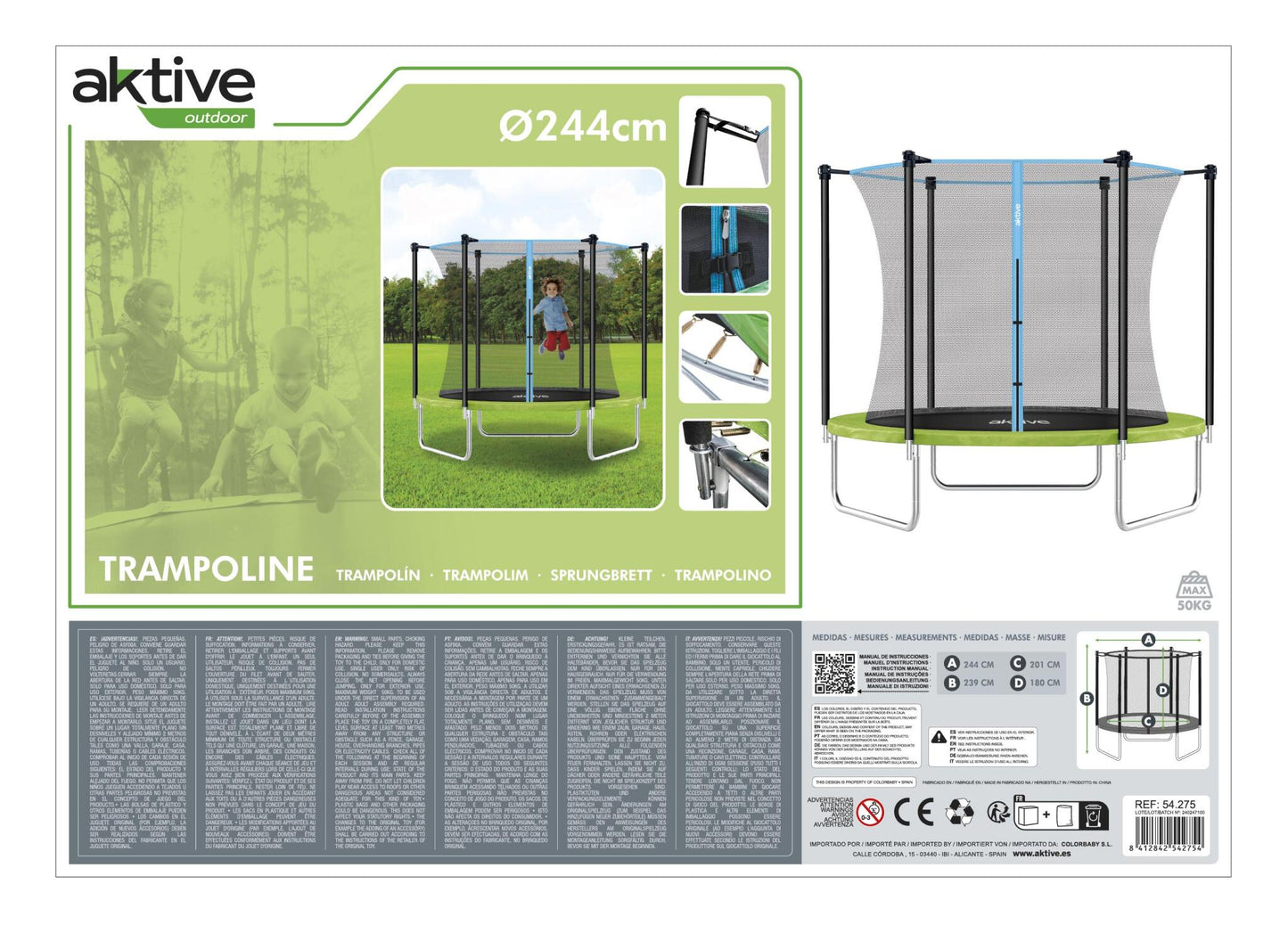 Aktive Cama Elástica Infantil Exterior Ø201 Cm_5